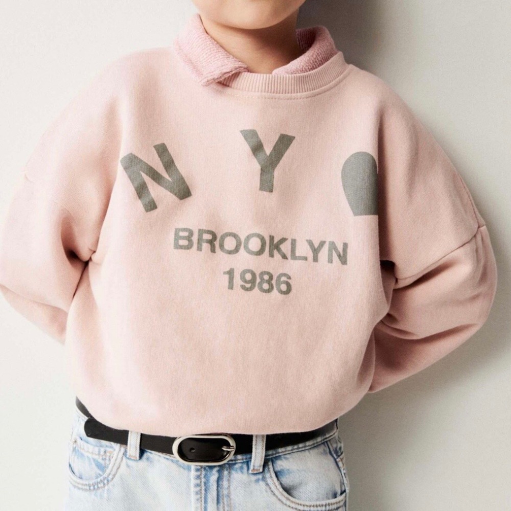 ZARA Kids Girl Boy Baby Toddler Sweatshirt Sweater Pullover Pink 3T Pink UNISEX